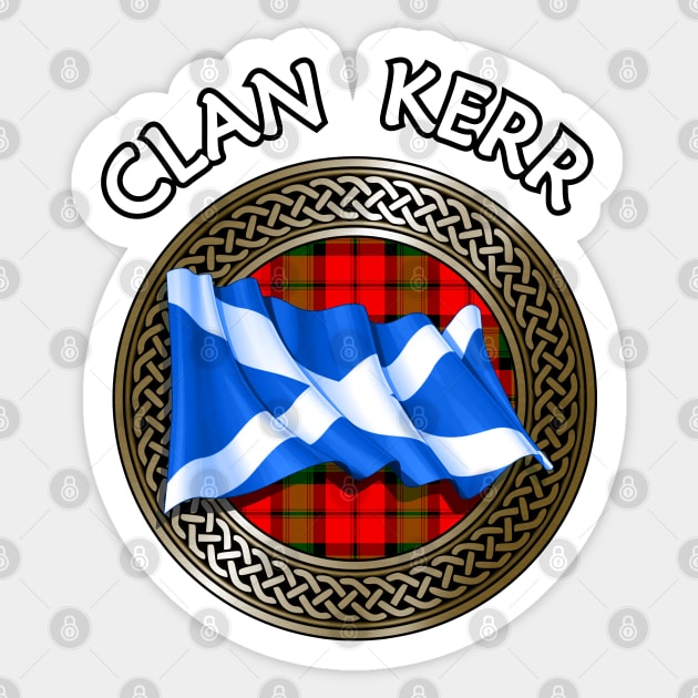 Clan Kerr Crest & Tartan Knot Sticker by Taylor'd Designs